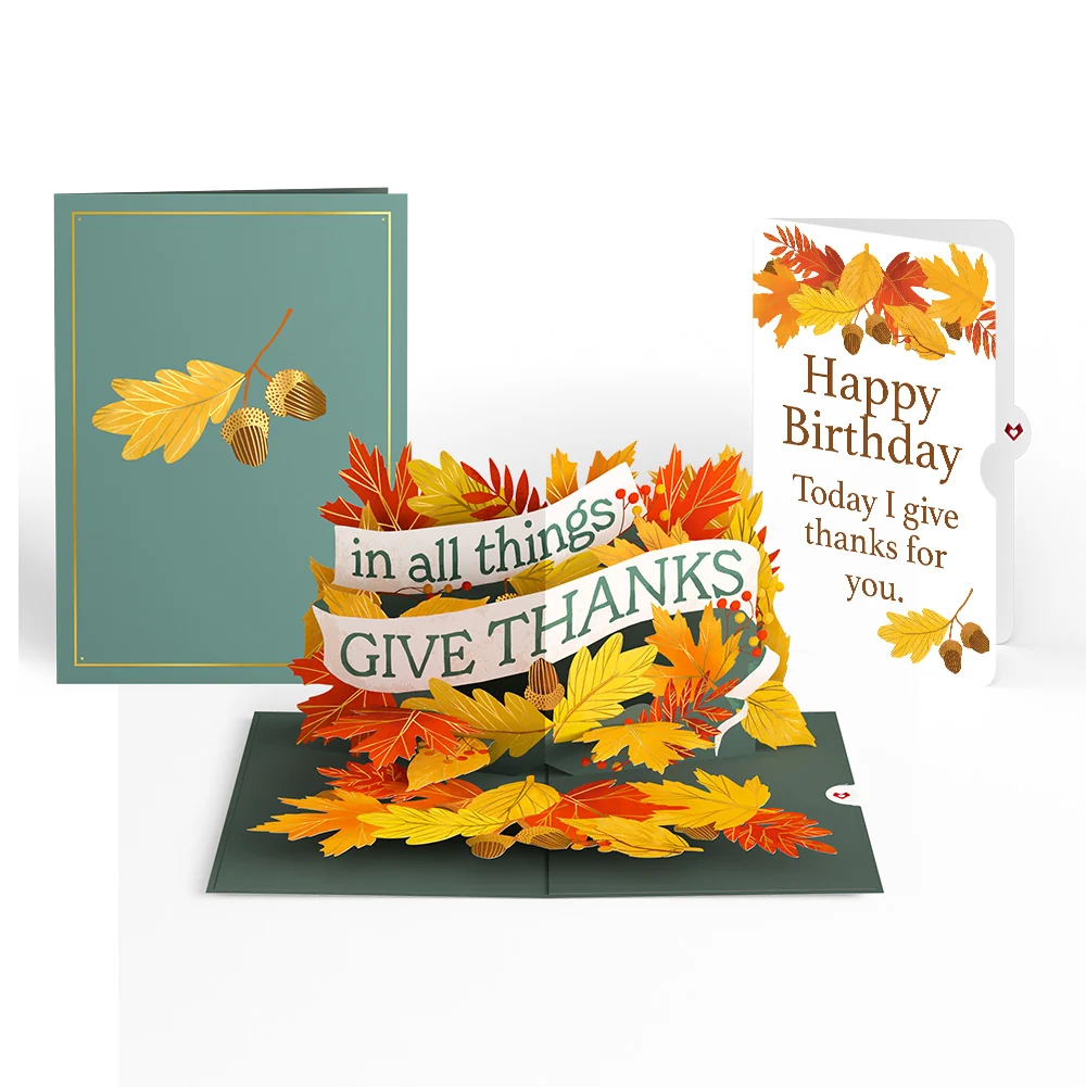 Lovepop In All Things, Give Thanks Birthday Pop-Up Card and Sentiment Set