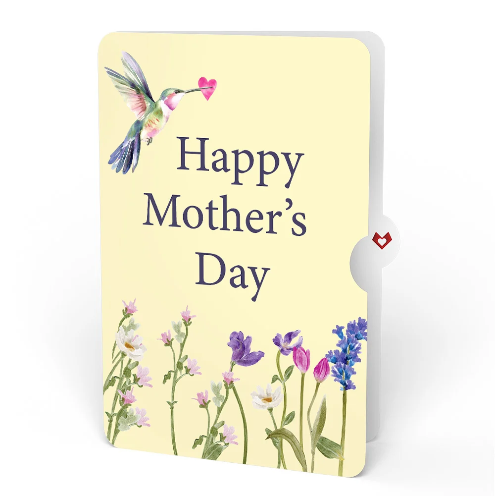 Lovepop Love in Bloom Hummingbird Mother's Day Pop-Up Card and Nectar Kiss Sentiment Set Cream - Image 4