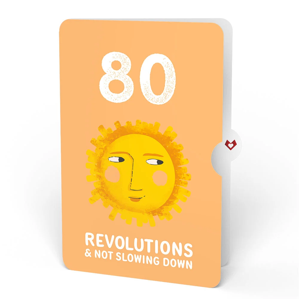 Lovepop Another Trip Around the Sun 80th Birthday Light-Up Pop-Up Card and Sentiment Set - Image 4