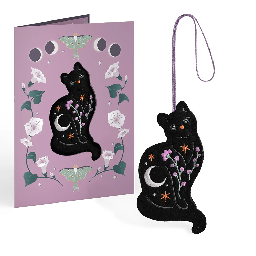 Lovepop Mystic Black Cat HeartFelt Charm Card & Suncatcher Bouquet Bundle - Image 2