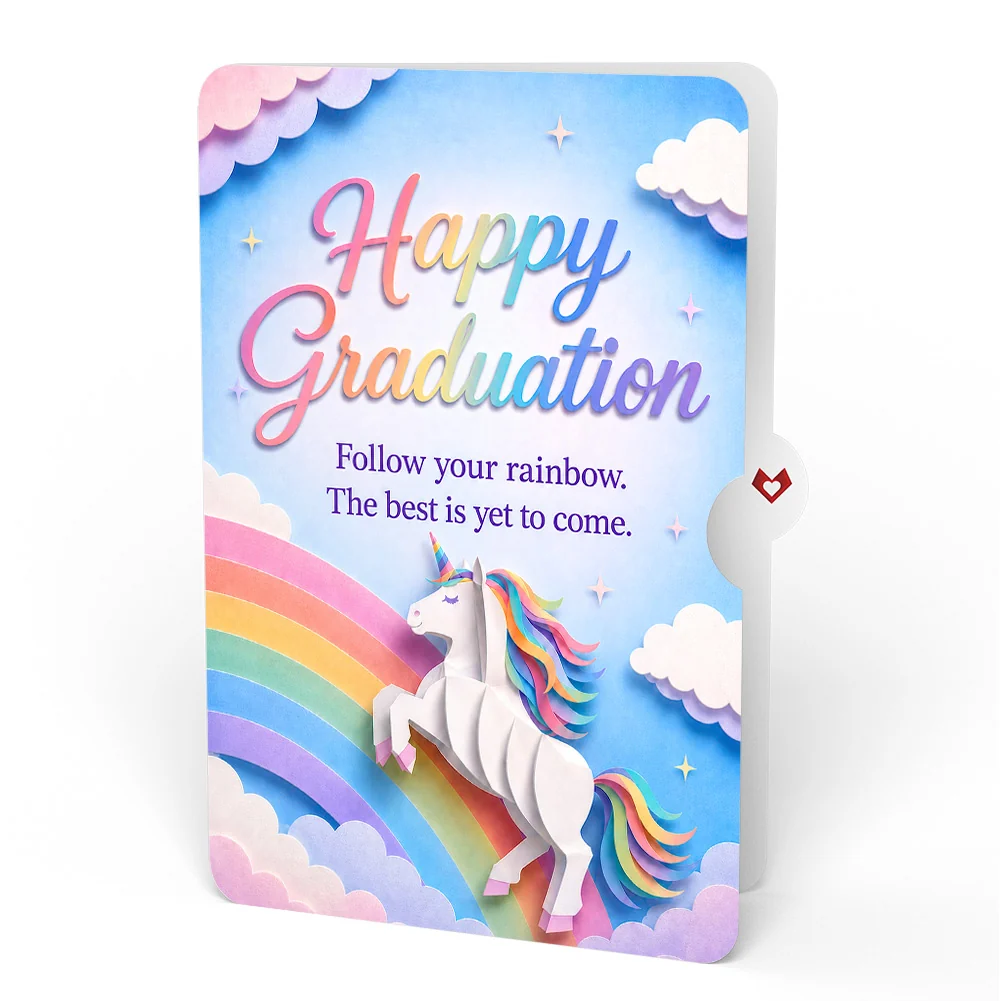 Lovepop Unicorn Graduations Unboxed Pop-Up Paper Sculpture and Sentiment Set - Image 4