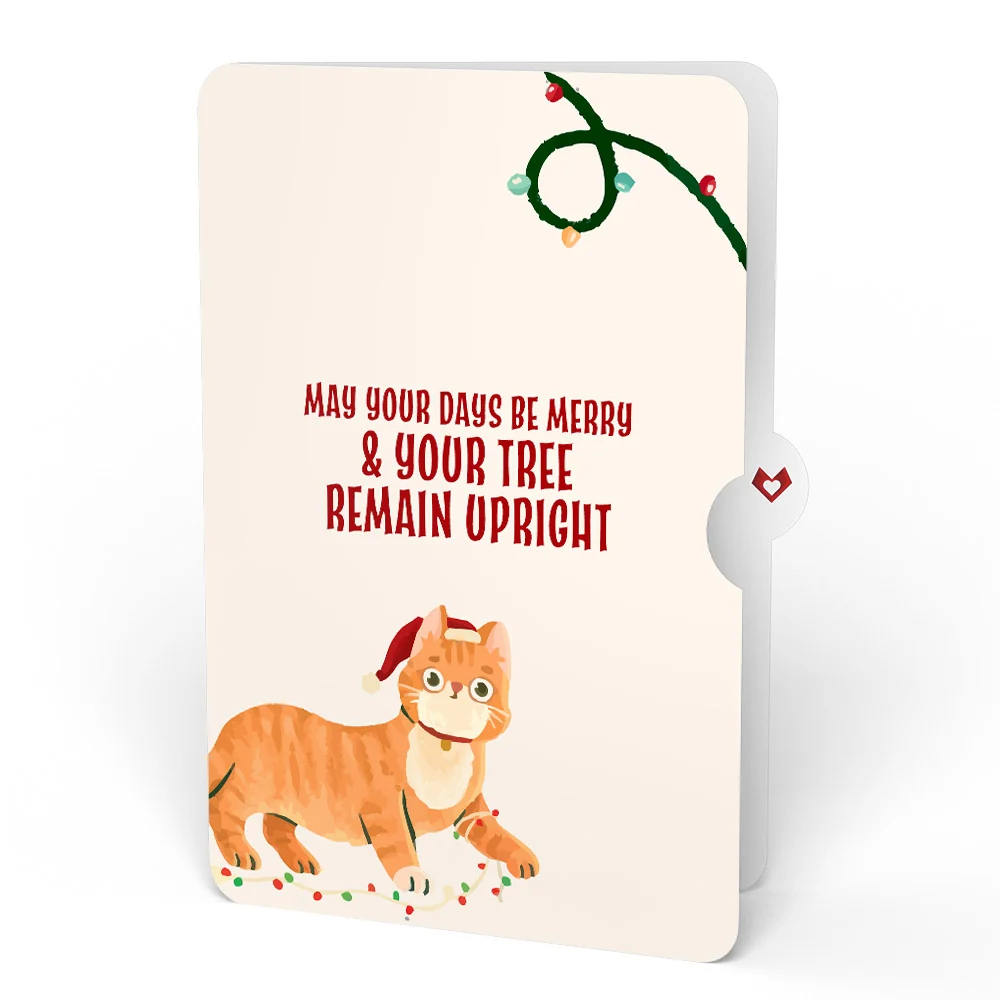 Lovepop Poinsettia Shimmer Christmas Suncatcher Bouquet and Funny Cat Sentiment Set Glass - Image 4