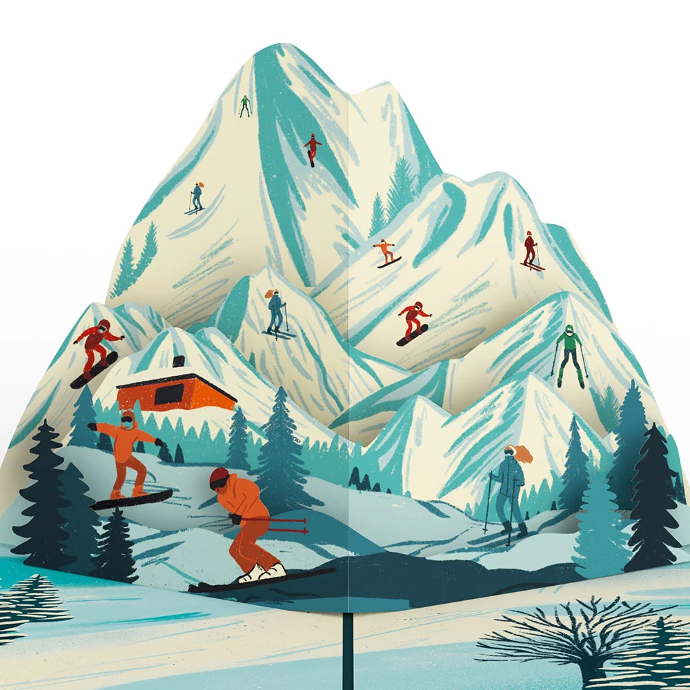 Lovepop Mountain Ski Adventure Pop-Up Card - Image 2