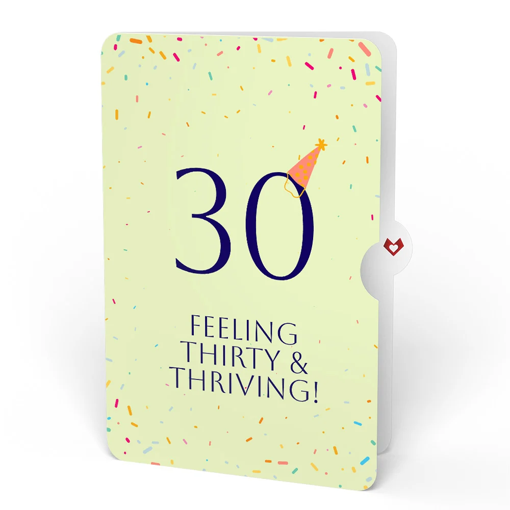 Lovepop Wishing You a Happy 30th Birthday Music and Lights Pop-Up Card and Party Hat Sentiment Set - Image 4