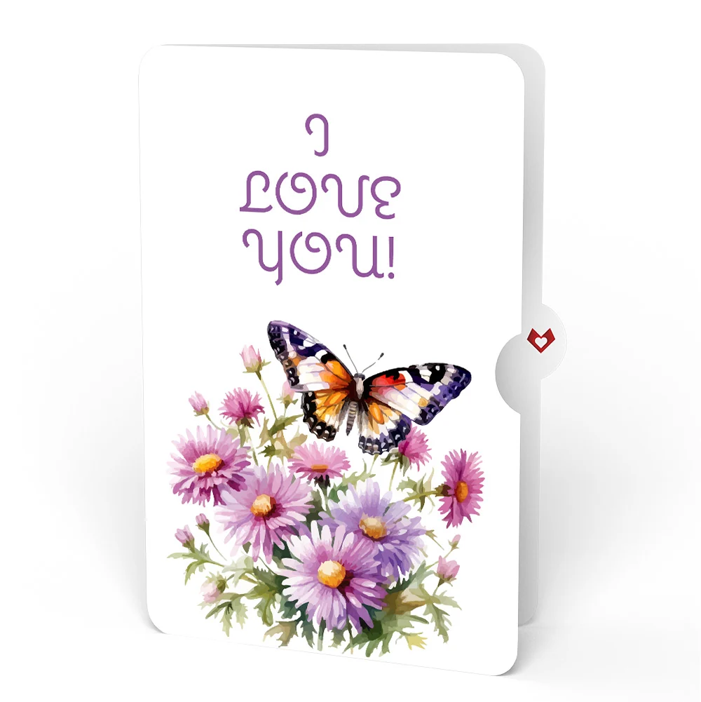 Lovepop Born to Bloom: September Birth Month Flowers Love Pop-Up Card and Sentiment Set Cream - Image 4