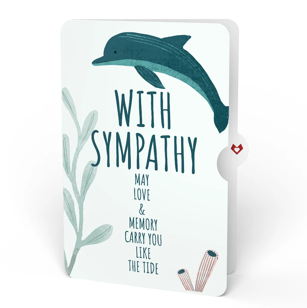 Lovepop Playful Dolphins Sympathy Pop-Up Card and Sentiment Set - Image 4