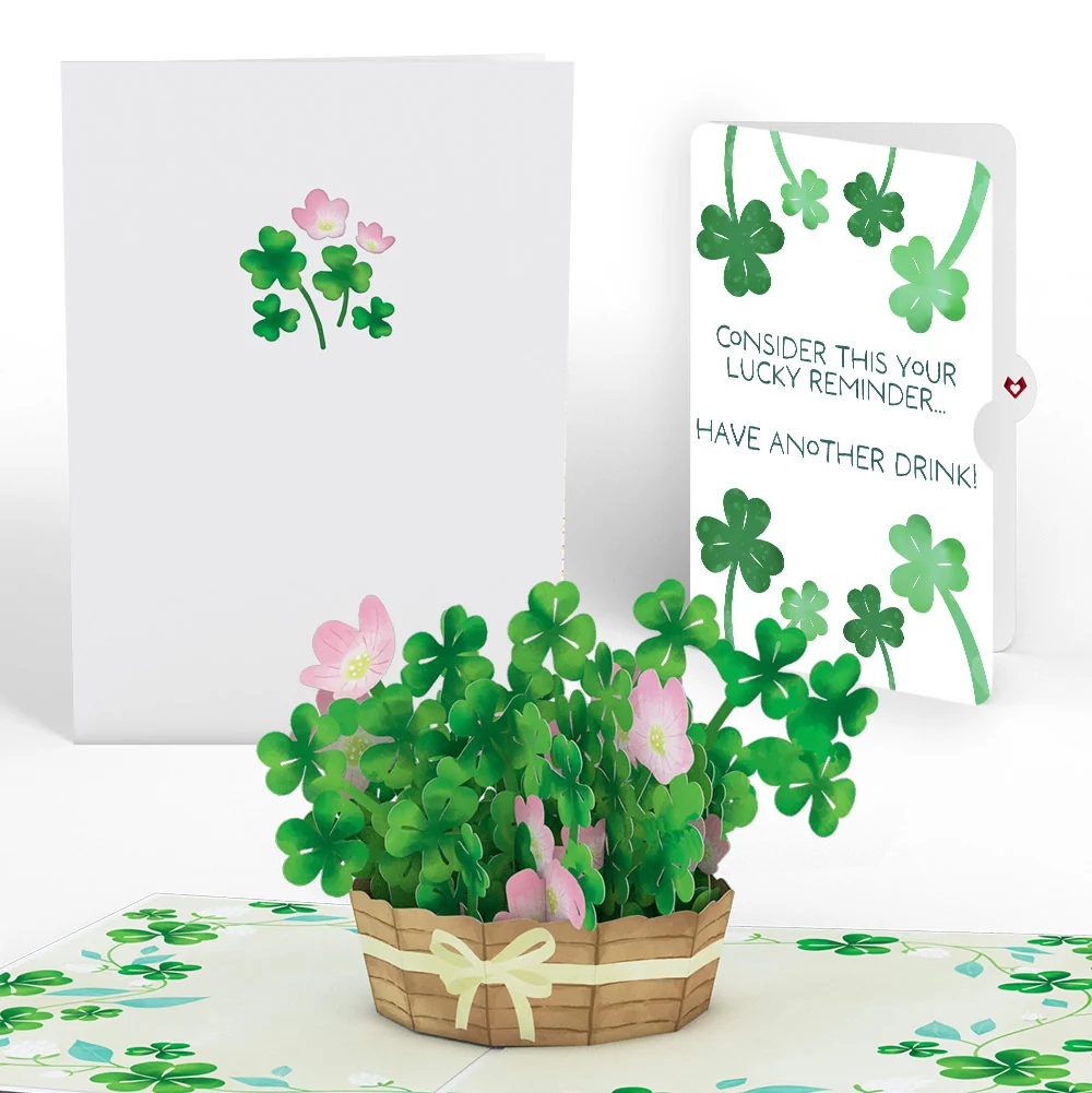 Lovepop Shamrock Basket St. Patrick’s Day Pop-Up Card and Shamrock Cheers Sentiment Set