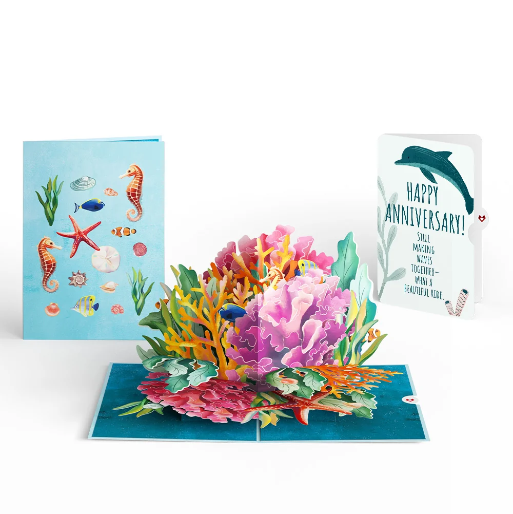 Lovepop Coral Reef Wonders Anniversary Pop-Up Card and Sentiment Set