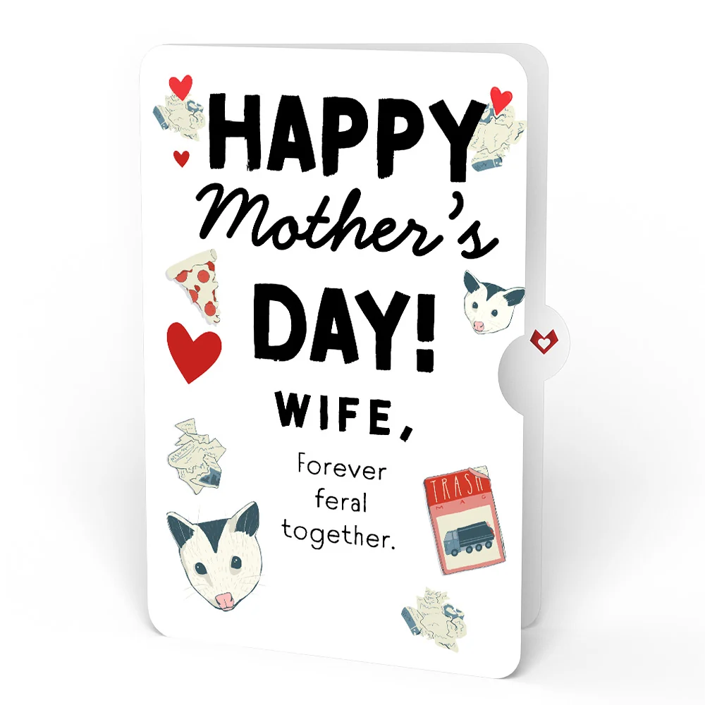 Lovepop Party Possums Mother’s Day Glitter Bouquet and Sentiment Set for Wife Vase - Image 4