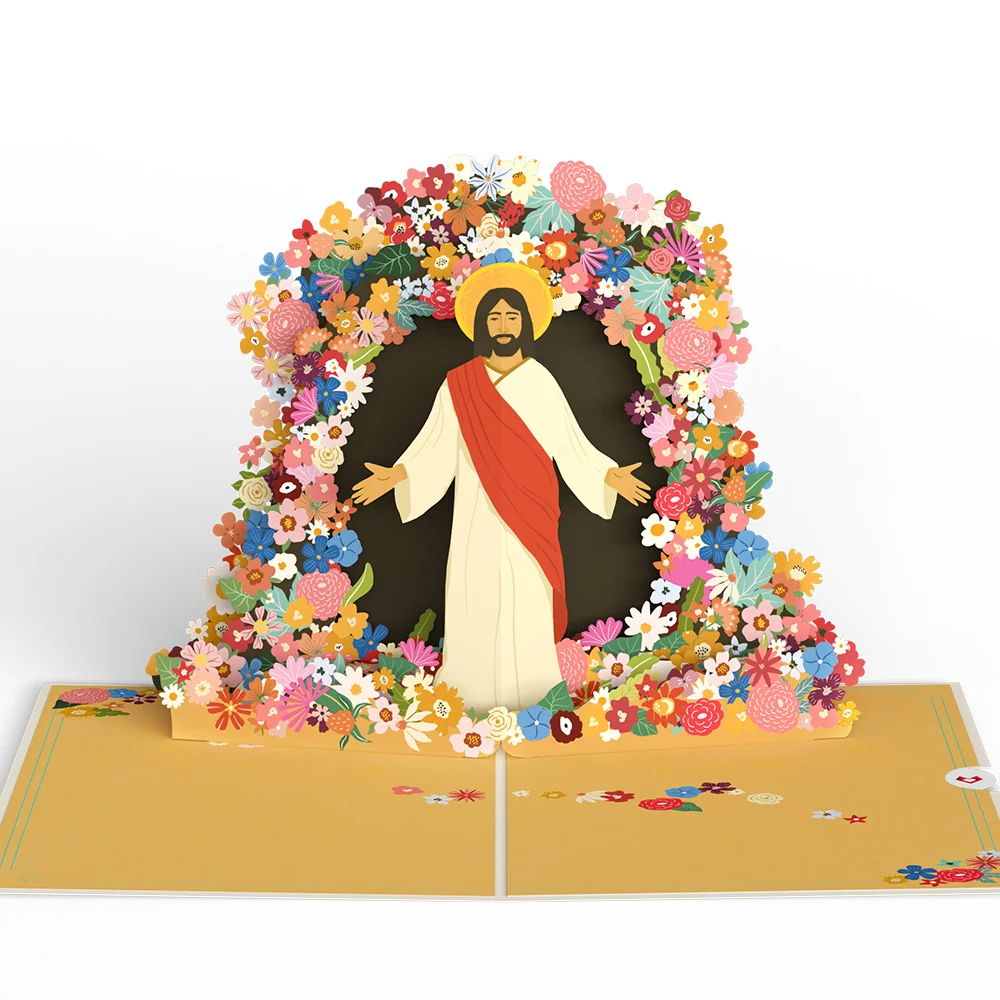 Lovepop Resurrection of Jesus Pop-Up Card Cream - Image 3