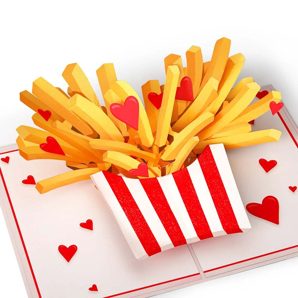 Lovepop Crunchy Love Fries Pop-Up Card - Image 2