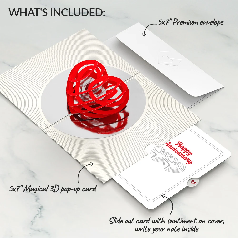 Lovepop Limited Edition and Connected Hearts Anniversary Sentiment Set – OK Go: Love Music Pop-Up Card - Image 2