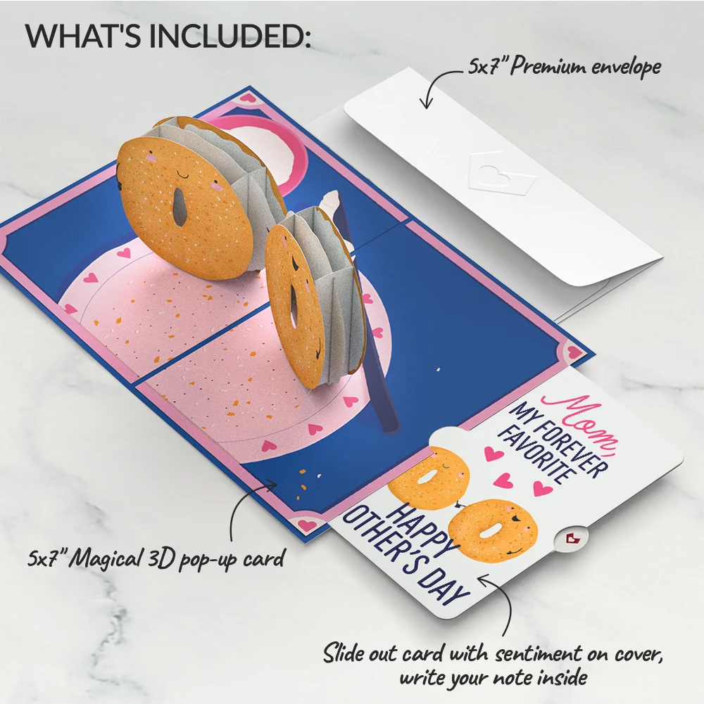 Lovepop You Are My Everything Bagel Mother’s Day Pop-Up Card and Sentiment Set for Mom Plate - Image 2