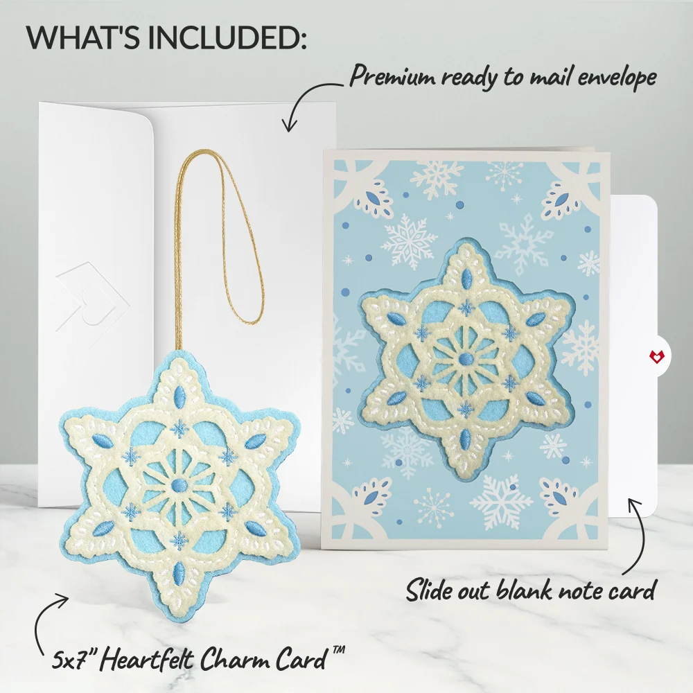Lovepop Icy Snowflake HeartFelt Charm Card - Image 8