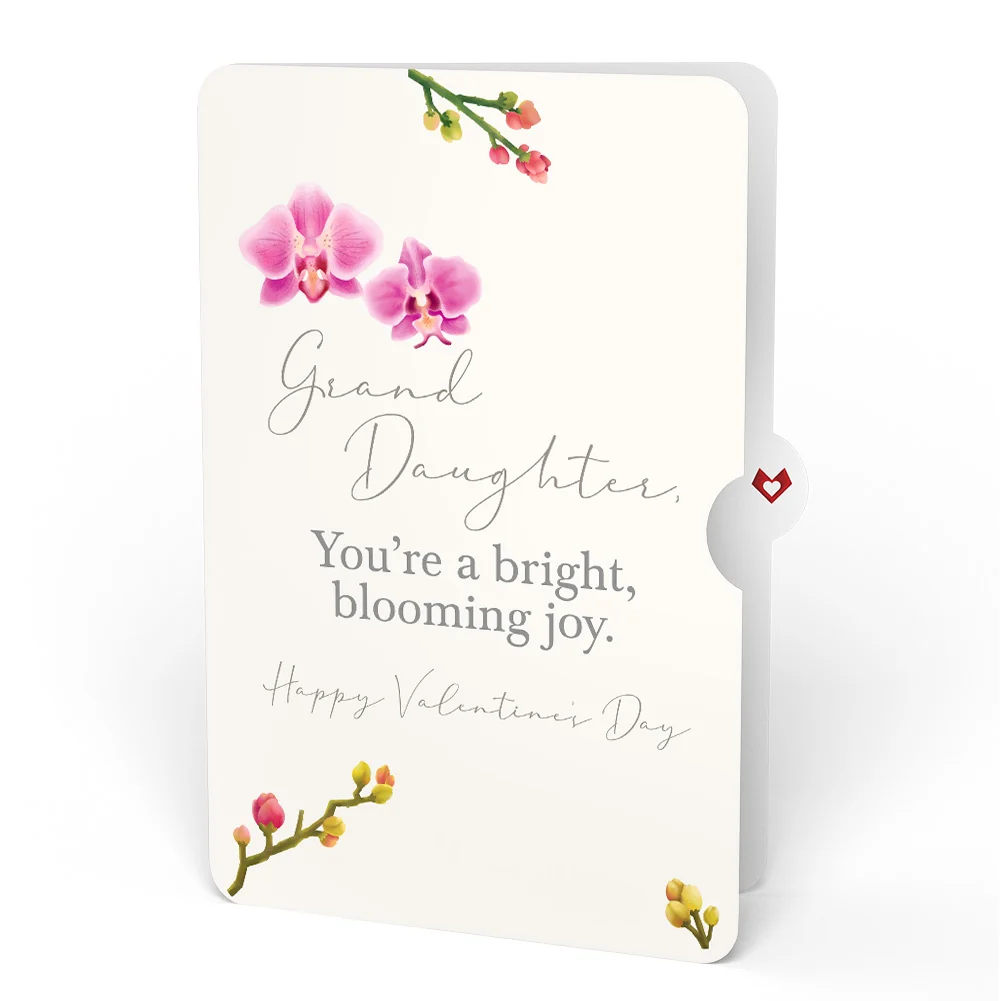 Lovepop Watercolor Orchid Valentine Pop-Up Card and Sentiment Set for Granddaughter - Image 4