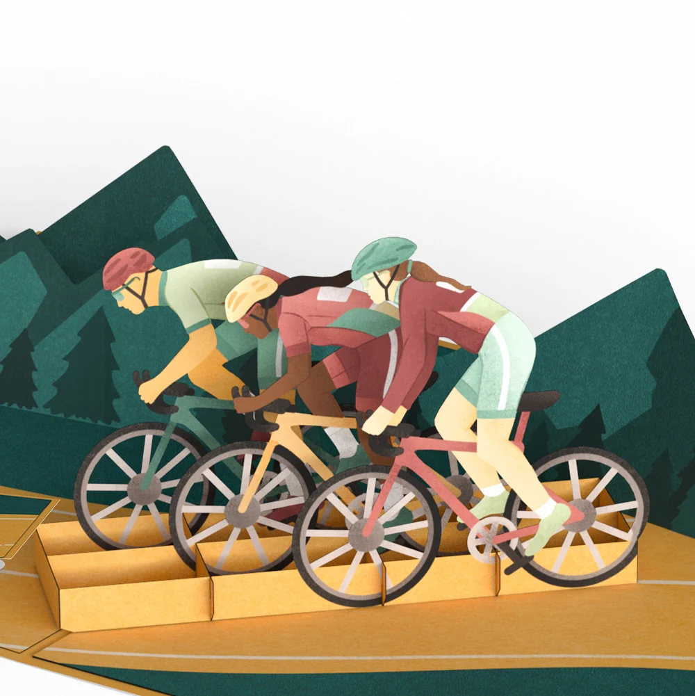 Lovepop On the Ride Biking Love Pop-Up Card and Sentiment Set Bicycle - Image 3