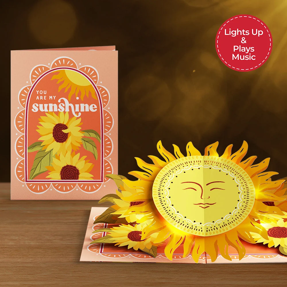 Lovepop You Are My Sunshine Music and Lights Pop-Up Card