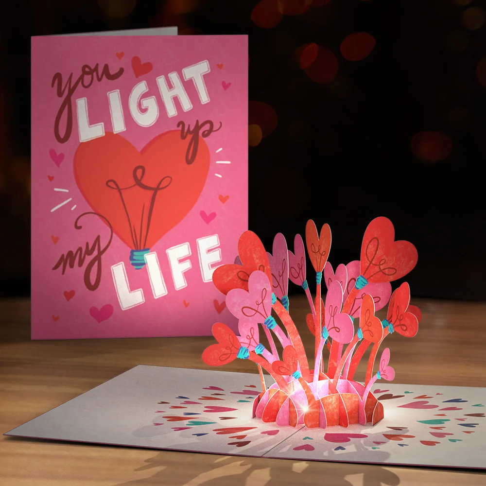 Lovepop You Light Up My Life Light-Up Pop-Up Card