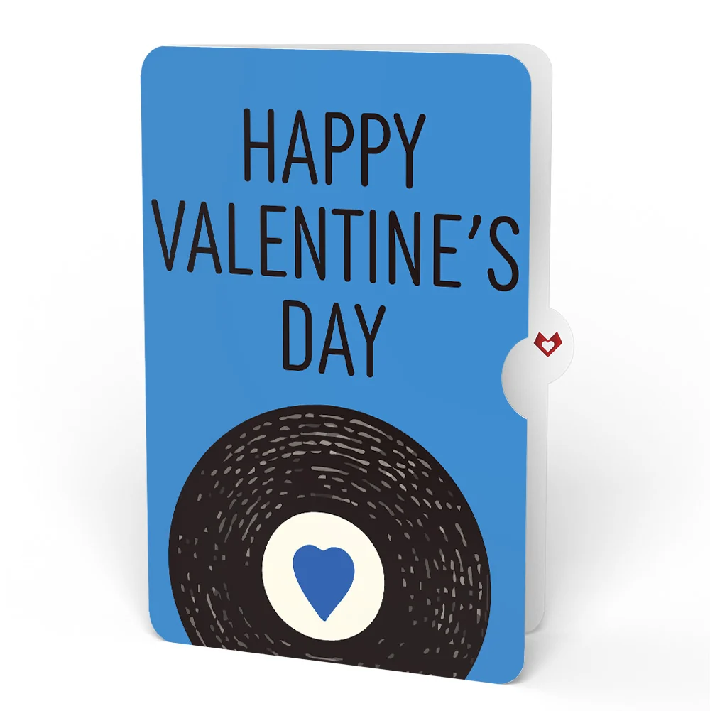 Lovepop It Had to Be You Valentine Music and Light Pop-Up Card and Our Vinyl Track Sentiment Set Cream - Image 4