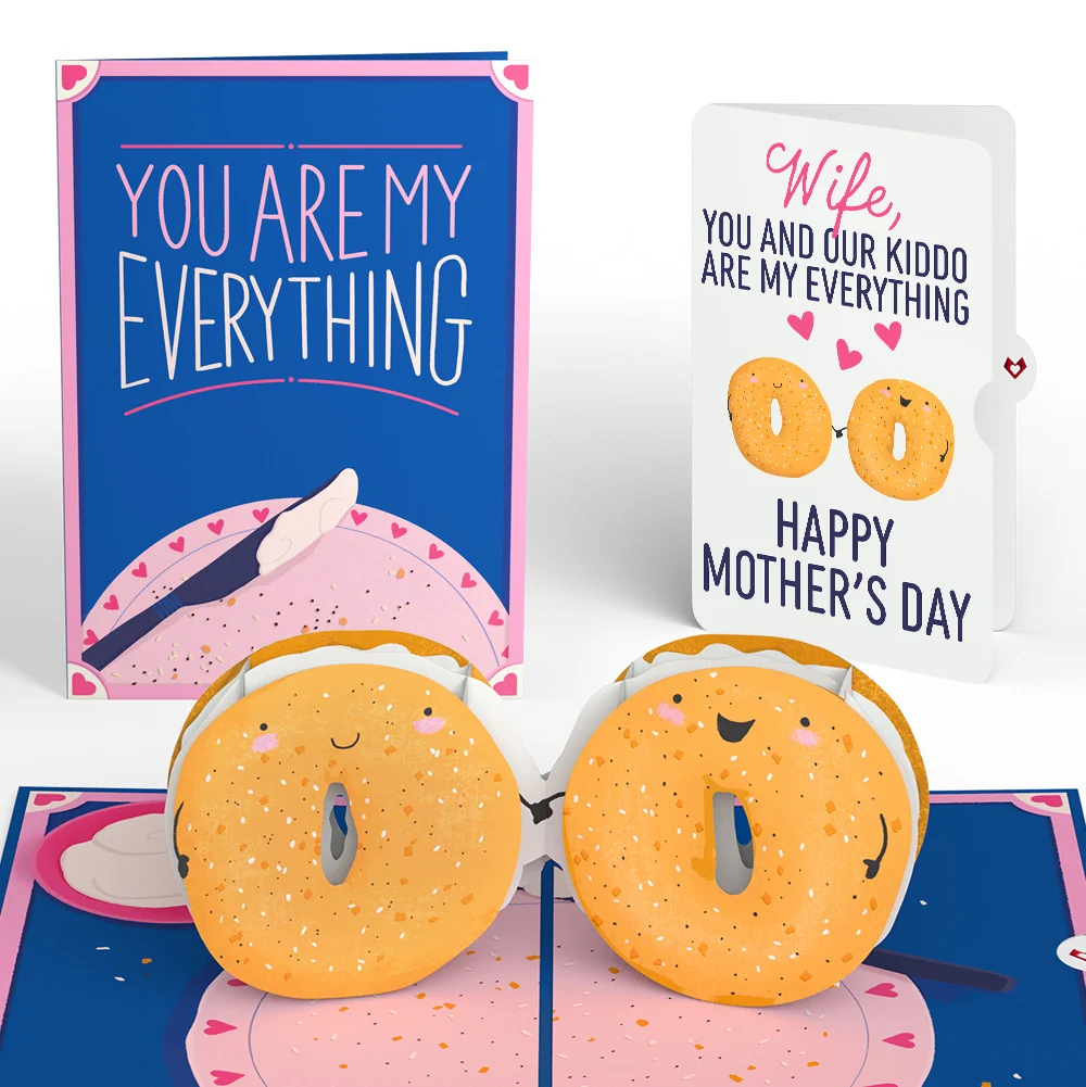 Lovepop You Are My Everything Bagel Mother’s Day Pop-Up Card and Sentiment Set for Wife Plate