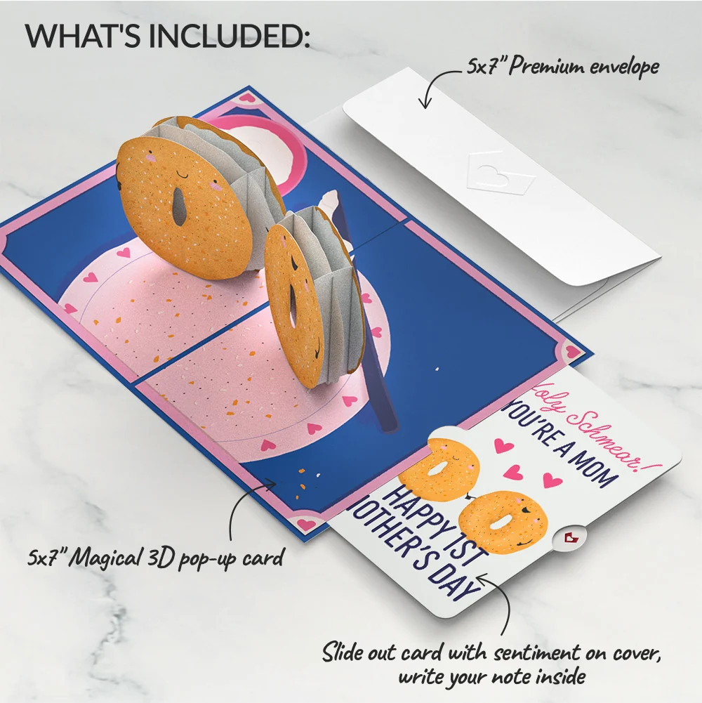 Lovepop You Are My Everything Bagel Mother’s Day Pop-Up Card and Sentiment Set for New Mom Plate - Image 2