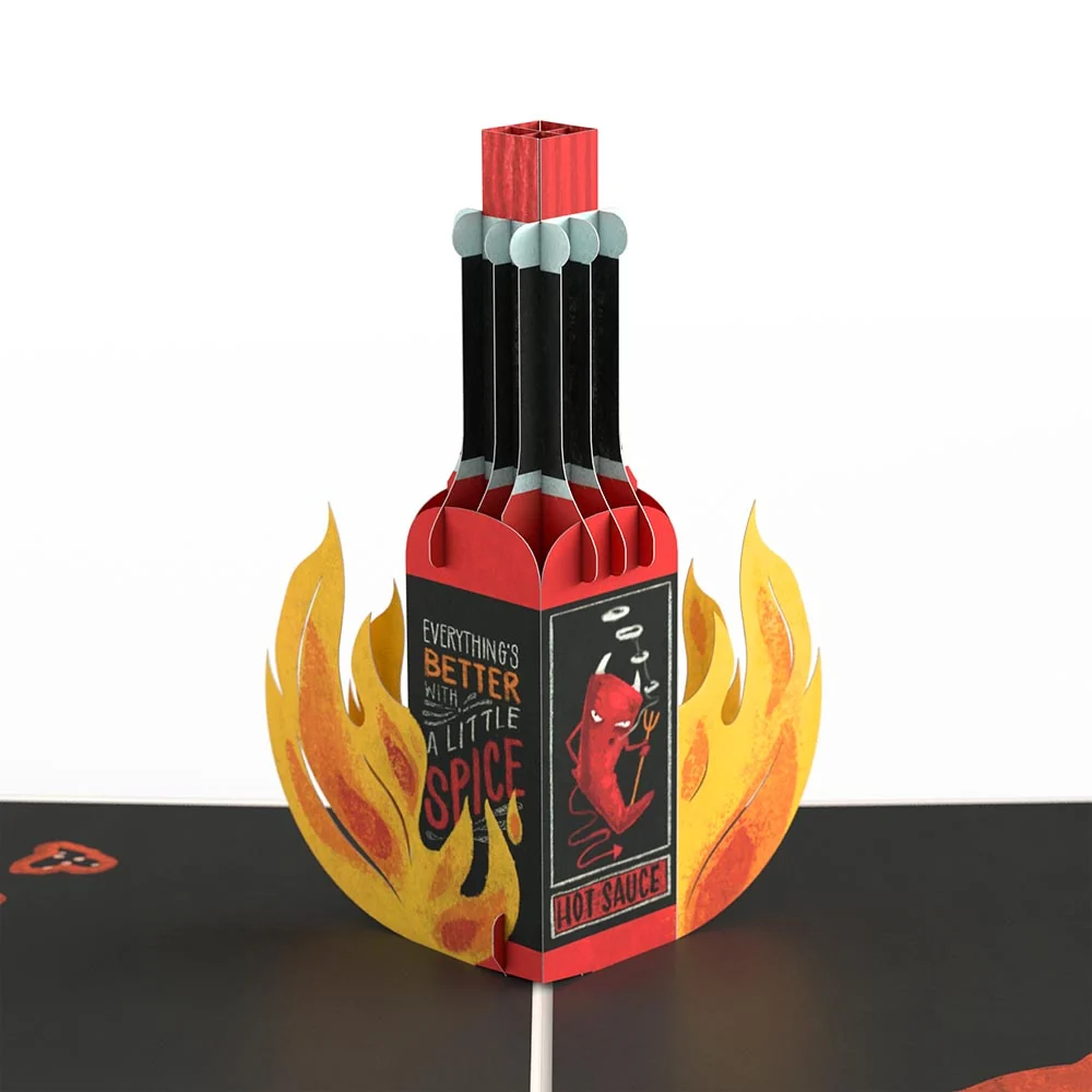 Lovepop Happy Birthday Hot Stuff Pop-Up Card and Sentiment Set Bottle - Image 3