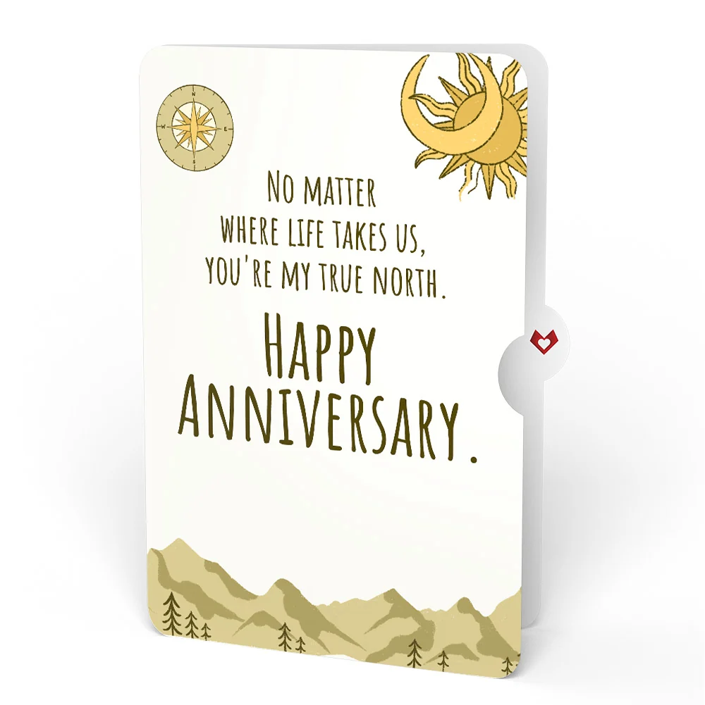 Lovepop Guiding Compass Anniversary Pop-Up Card and Sentiment Set Cream - Image 4