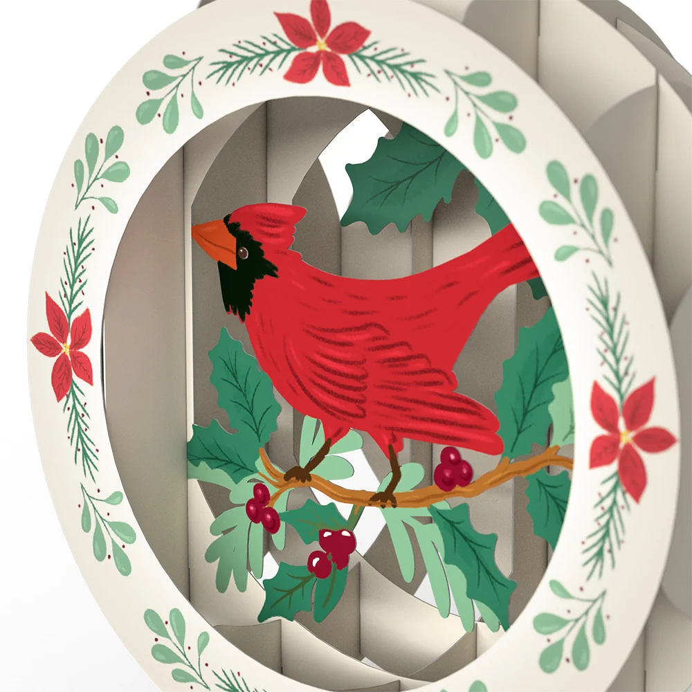 Lovepop Holiday Cardinal Classic Ornament Card - Image 3