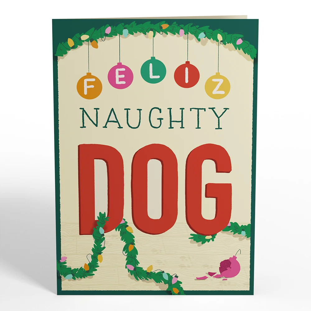 Lovepop Feliz Naughty Dog Christmas Pop-Up Card - Image 4
