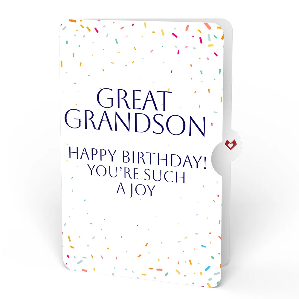Lovepop Happy Birthday Balloons Music and Lights Pop-Up Card and Sentiment Set for Great Grandson - Image 4