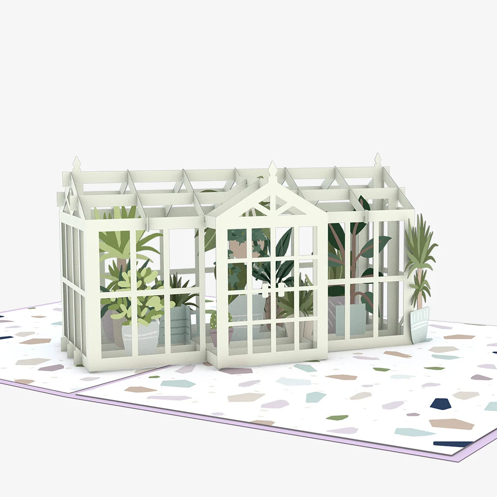 Lovepop Greenhouse Garden Birthday Pop-Up Card and Thriving Plants Sentiment Set Glass - Image 3