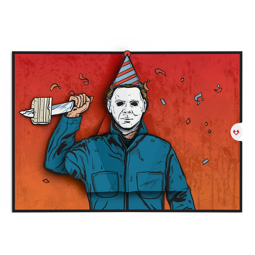 Lovepop Halloween II Michael Myers Killer Birthday Pop-Up Card Candle - Image 4