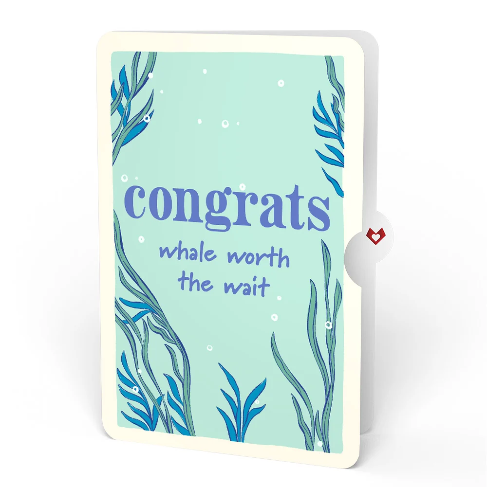 Lovepop Whale Beneath the Waves Congratulations Pop-Up Card and Sentiment Set - Image 4