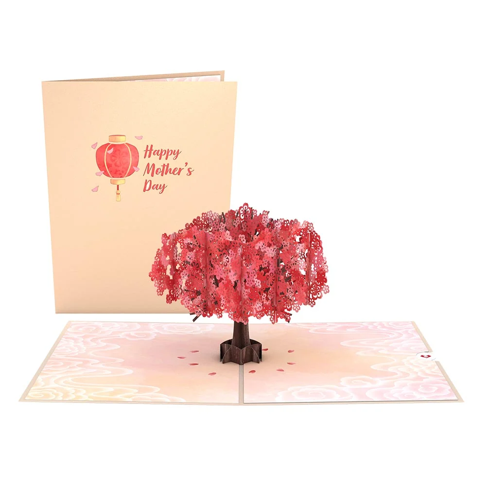 Lovepop Mother's Day Red Sakura Pop-Up Card