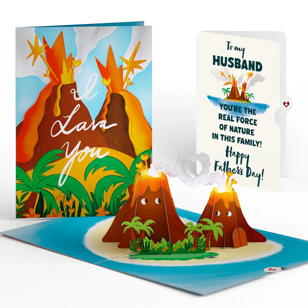 Lovepop I Lava You Father's Day Light-Up Pop-Up Card and Sentiment Set for Husband