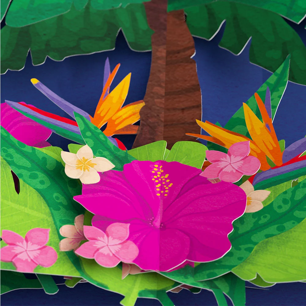 Lovepop Tropical Floral Palm Pop-Up Card - Image 3