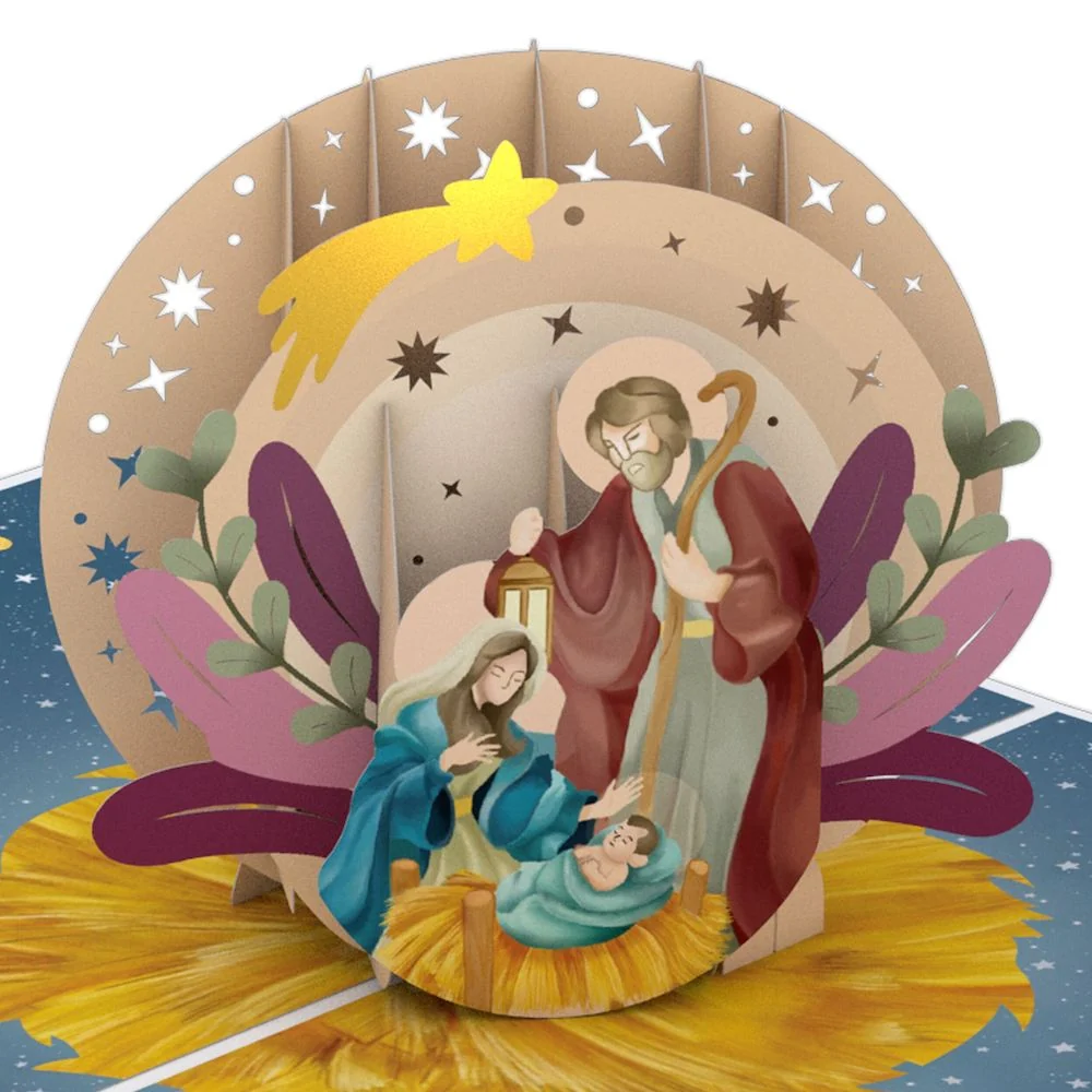 Lovepop Painted Celestial Nativity Pop-Up Card - Image 2