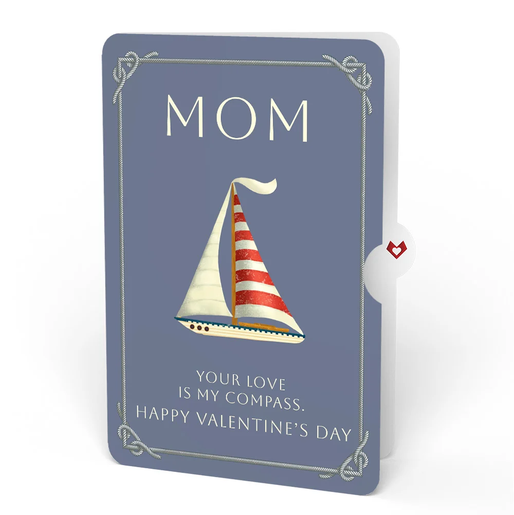 Lovepop Sailboat on the Horizon Valentine Pop-Up Card and Sentiment Set for Mom - Image 4