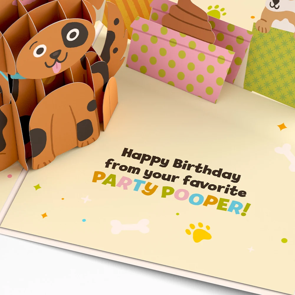 Lovepop Happy Birthday from Your Favorite Party Pooper Dog Pop-Up Card - Image 2