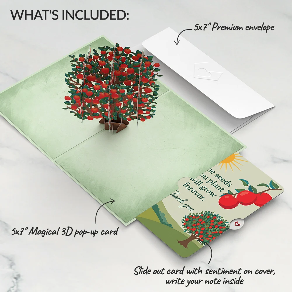 Lovepop Apple Tree Thank You Pop-Up Card and Growing Seeds Sentiment Set - Image 2