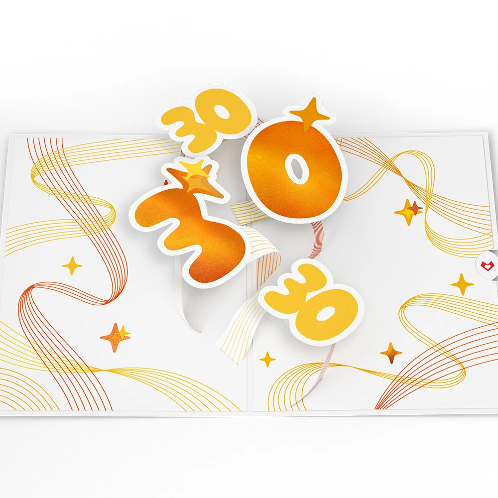 Lovepop Good Times, Good Vibes 30th Birthday Pop-Up Card - Image 3