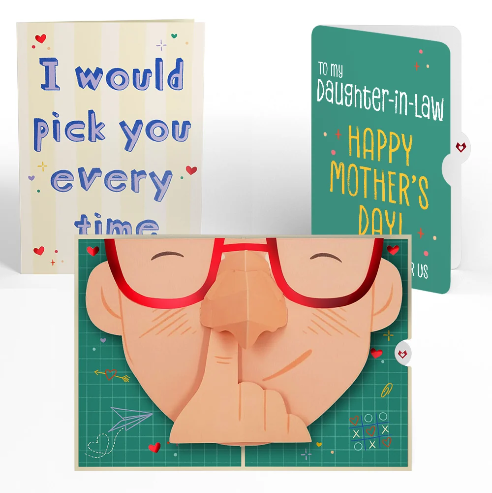 Lovepop Pick You Every Time Mother’s Day Pop-Up Card and Sentiment Set for Daughter-in-law Glass