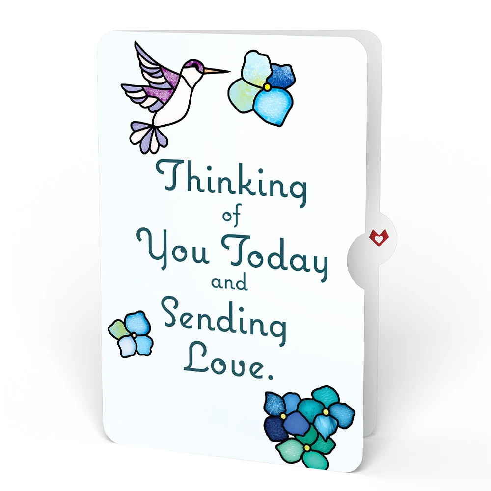 Lovepop Sunlit Hydrangeas Thinking of You Suncatcher Bouquet and Sentiment Set Glass - Image 4