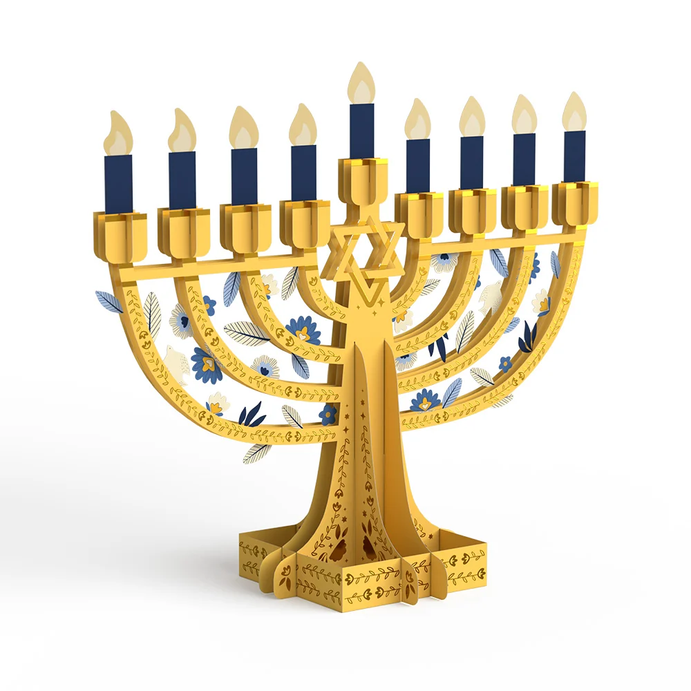 Lovepop Elegant Interactive Menorah Giant Pop-Up Gift Candle - Image 5
