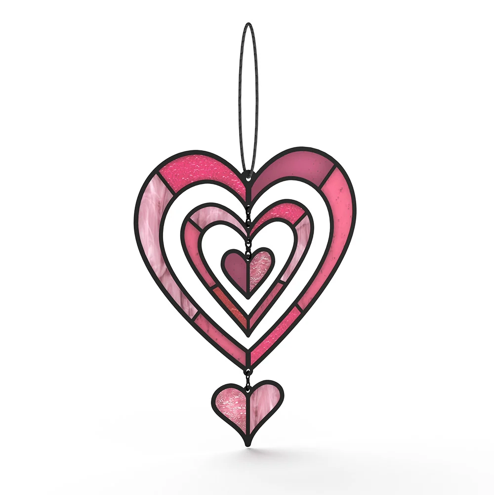 Lovepop Spinning Heart Valentine Suncatcher Card and Sentiment Set for Wife Glass - Image 3