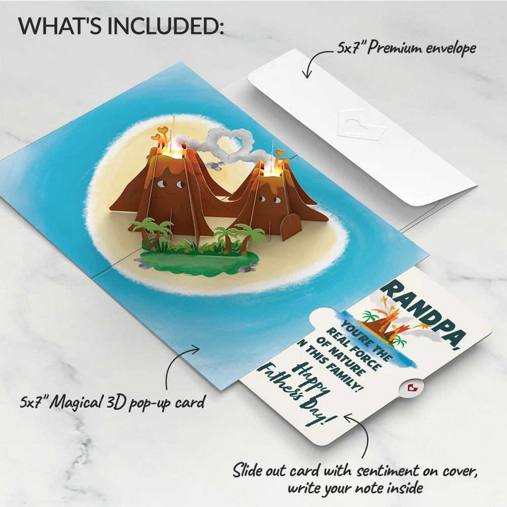 Lovepop I Lava You Father's Day Light-Up Pop-Up Card and Sentiment Set for Grandpa - Image 2