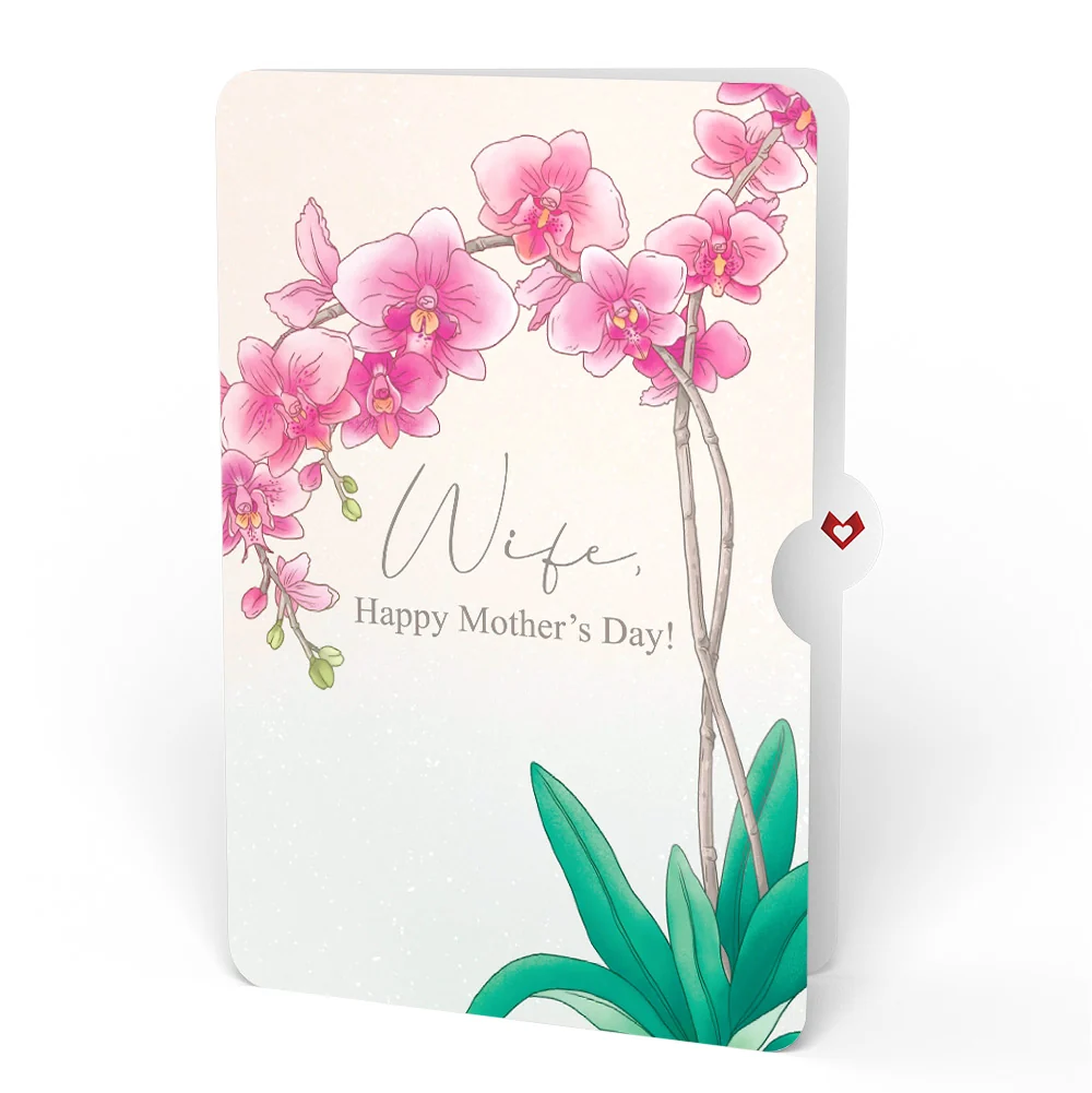 Lovepop Mother’s Day Orchid Pop-Up Card and Sentiment Set for Wife - Image 4