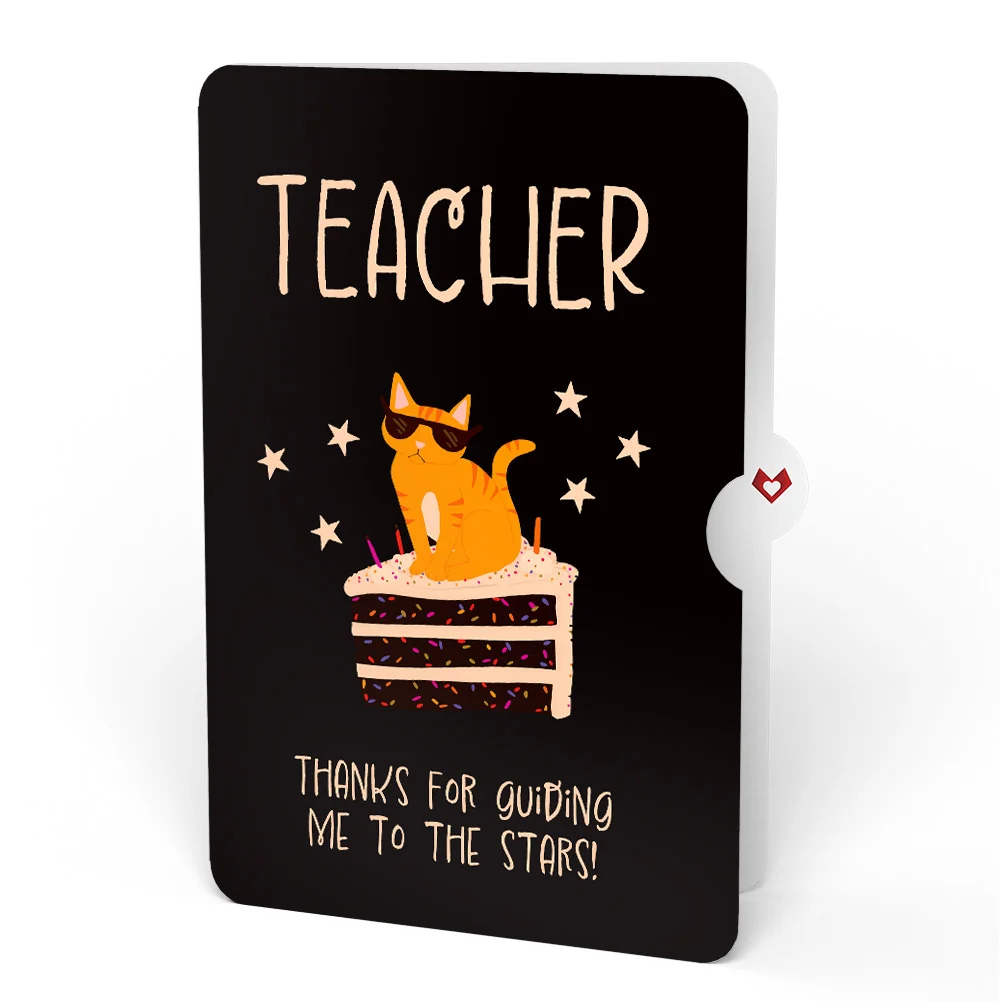 Lovepop Out of this World Birthday Cat Pop-Up Card and Sentiment Set for Teacher - Image 4