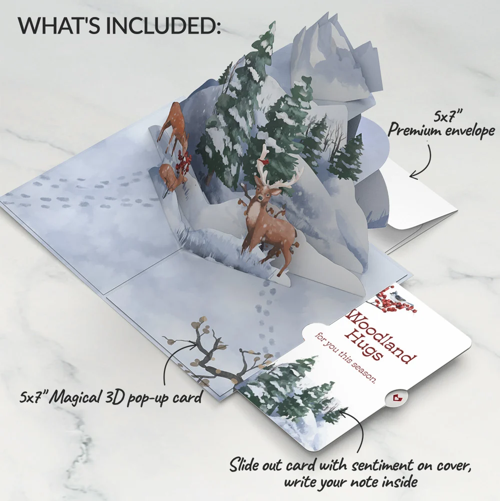 Lovepop Snowfall's Hush Winter Pop-Up Card and Sentiment Set - Image 2