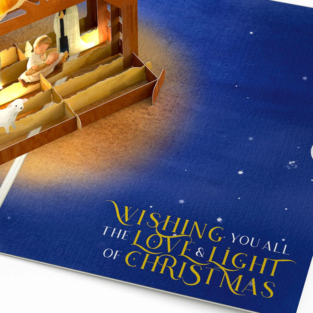 Lovepop A Child is Born Nativity Light-Up Pop-Up Card - Image 4
